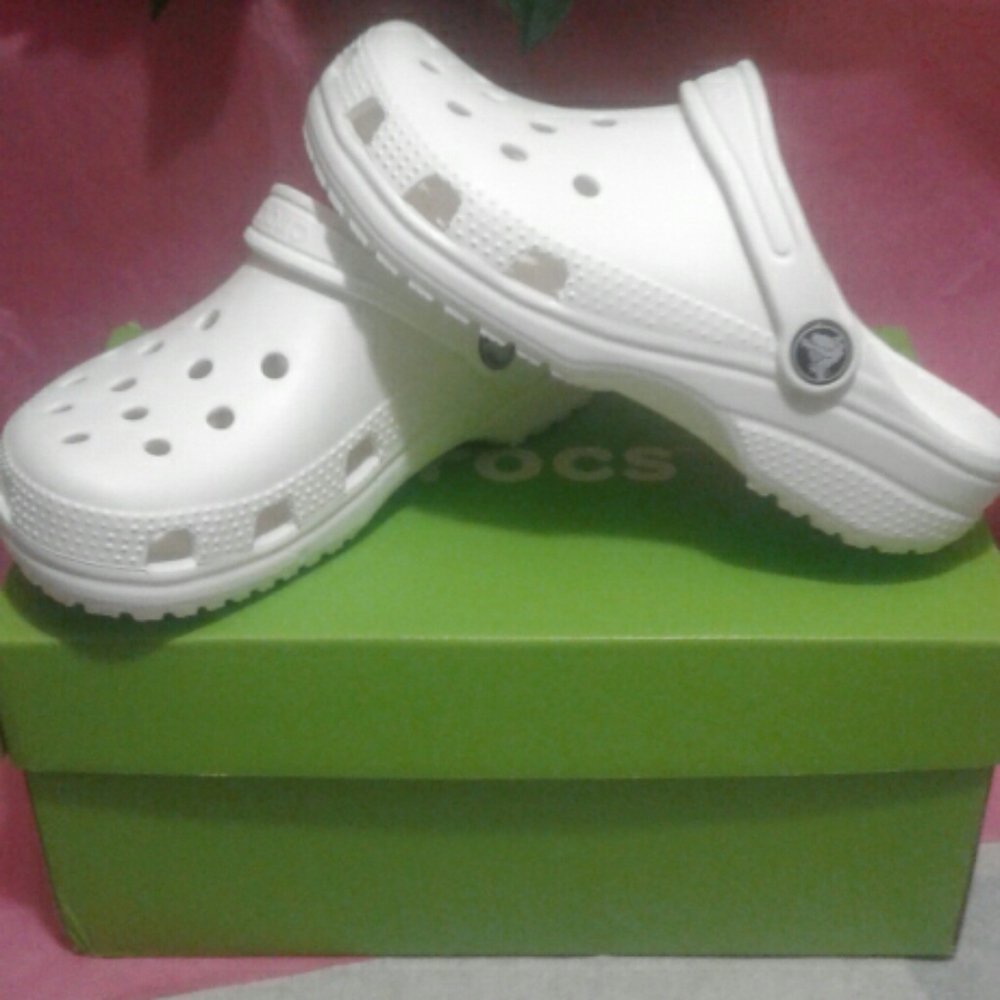 Crocs White Classic Clogs